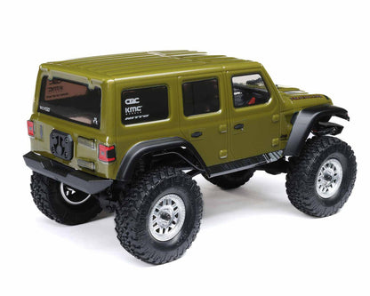 Axial AXI00002V3T4 SCX24 Jeep Wrangler JLU 4WD RTR Scale Mini Crawler (Green) w/2.4GHz Radio, Battery & Charger