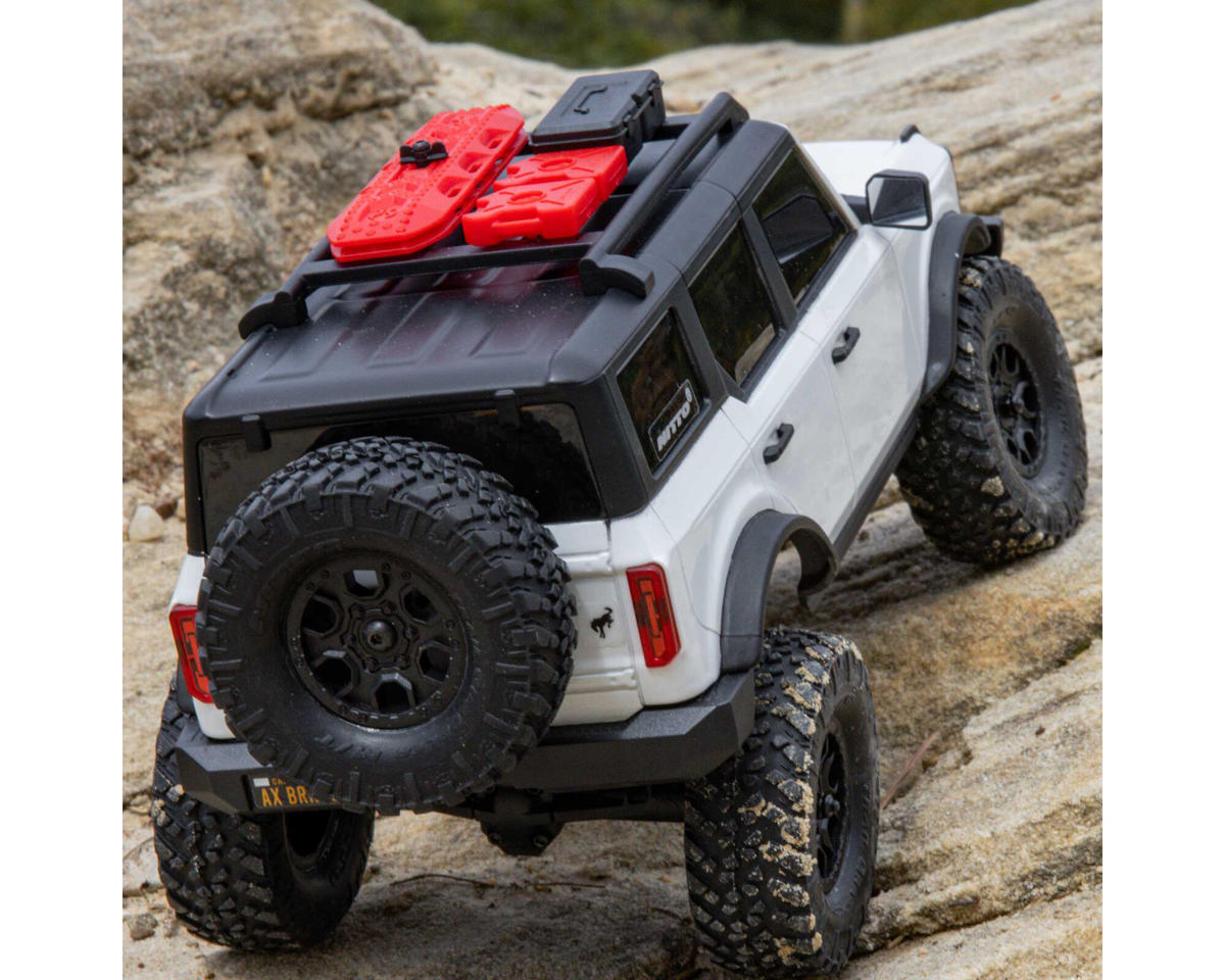 Axial AXI00006V2T4 SCX24 Ford Bronco Hard Body 1/24 4WD RTR Scale Mini Crawler (White) w/2.4GHz Radio, Battery & Charger