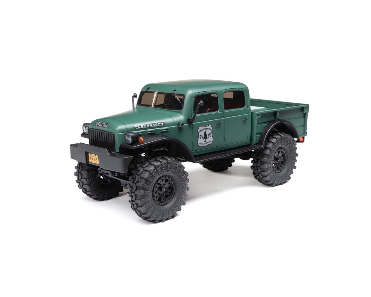 Axial AXI00007T2 SCX24 40's Dodge Power Wagon de 4 puertas 1/24 4WD RTR Scale Mini Crawler (verde) con radio de 2,4 GHz