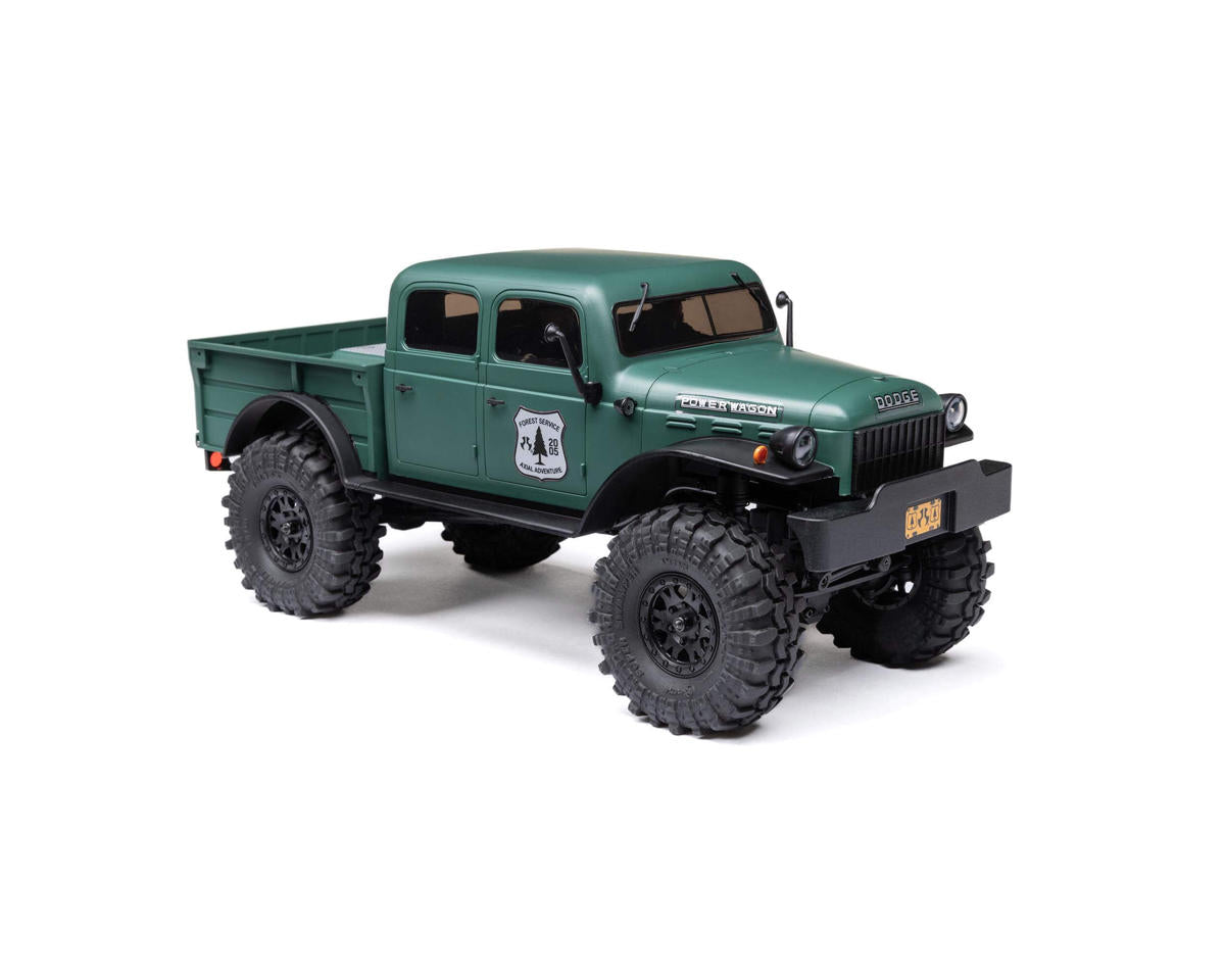 Axial AXI00007T2 SCX24 40's Dodge Power Wagon de 4 puertas 1/24 4WD RTR Scale Mini Crawler (verde) con radio de 2,4 GHz
