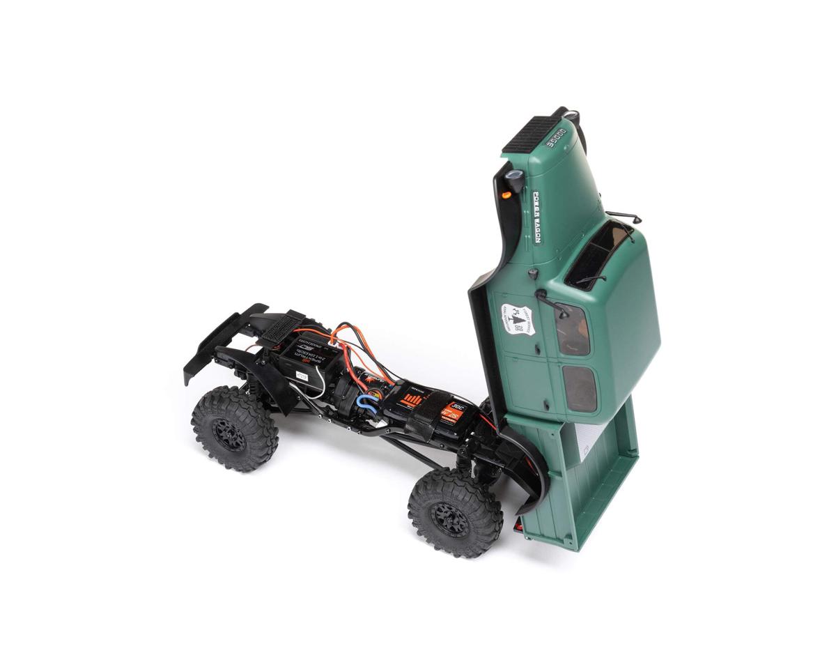 Axial AXI00007T2 SCX24 40's Dodge Power Wagon de 4 puertas 1/24 4WD RTR Scale Mini Crawler (verde) con radio de 2,4 GHz