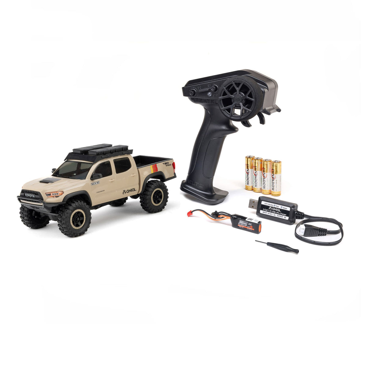 Axial SCX30 Toyota Tacoma TRD Pro Brushed Rock Crawler Tan 1/30 RTR 4WD AXI-3289T2