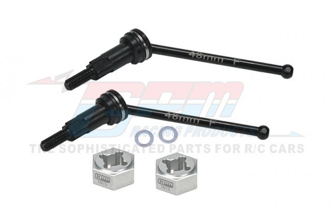 GPM MGG048FS ARRMA GRANITE GROM MEGA 4140 Medium Carbon Steel Front CVD Drive Shafts With Aluminum 7075 Wheel Hex