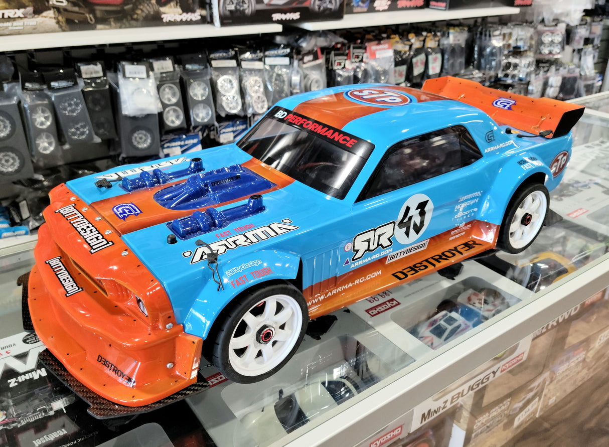 IRonManRc CUSTOM ARRMA LIMITLESS V2 CAR W/ BITTY DESIGN DESTROYER BODY