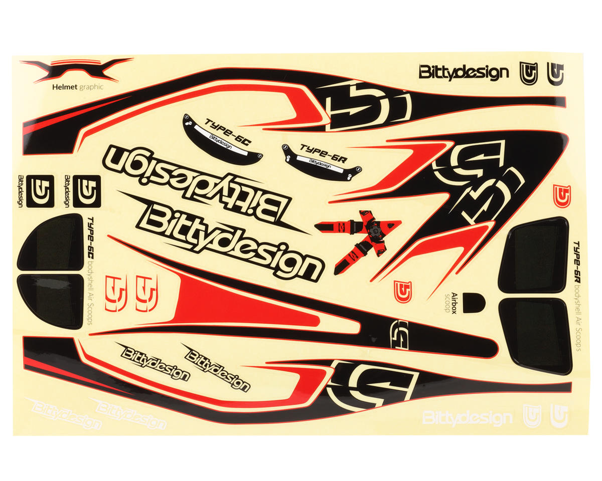 Bittydesign BDF1-T6R "Type-6R" 1/10 F1 Body (Clear) (Light Weight)