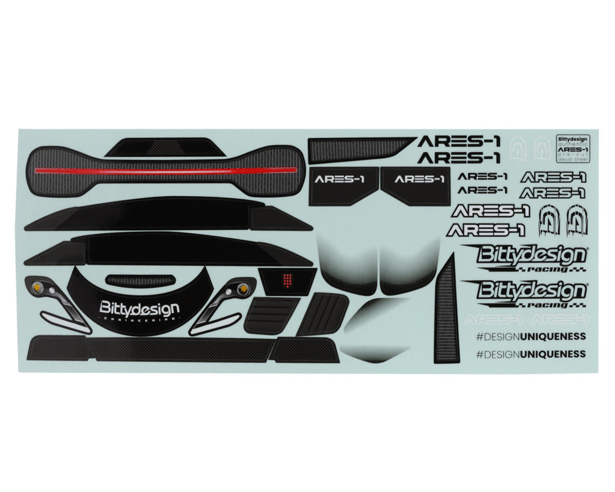 Bittydesign ARES-1 1/10 GT On-Road Body (Clear) (190mm) BDYGT-190AS1