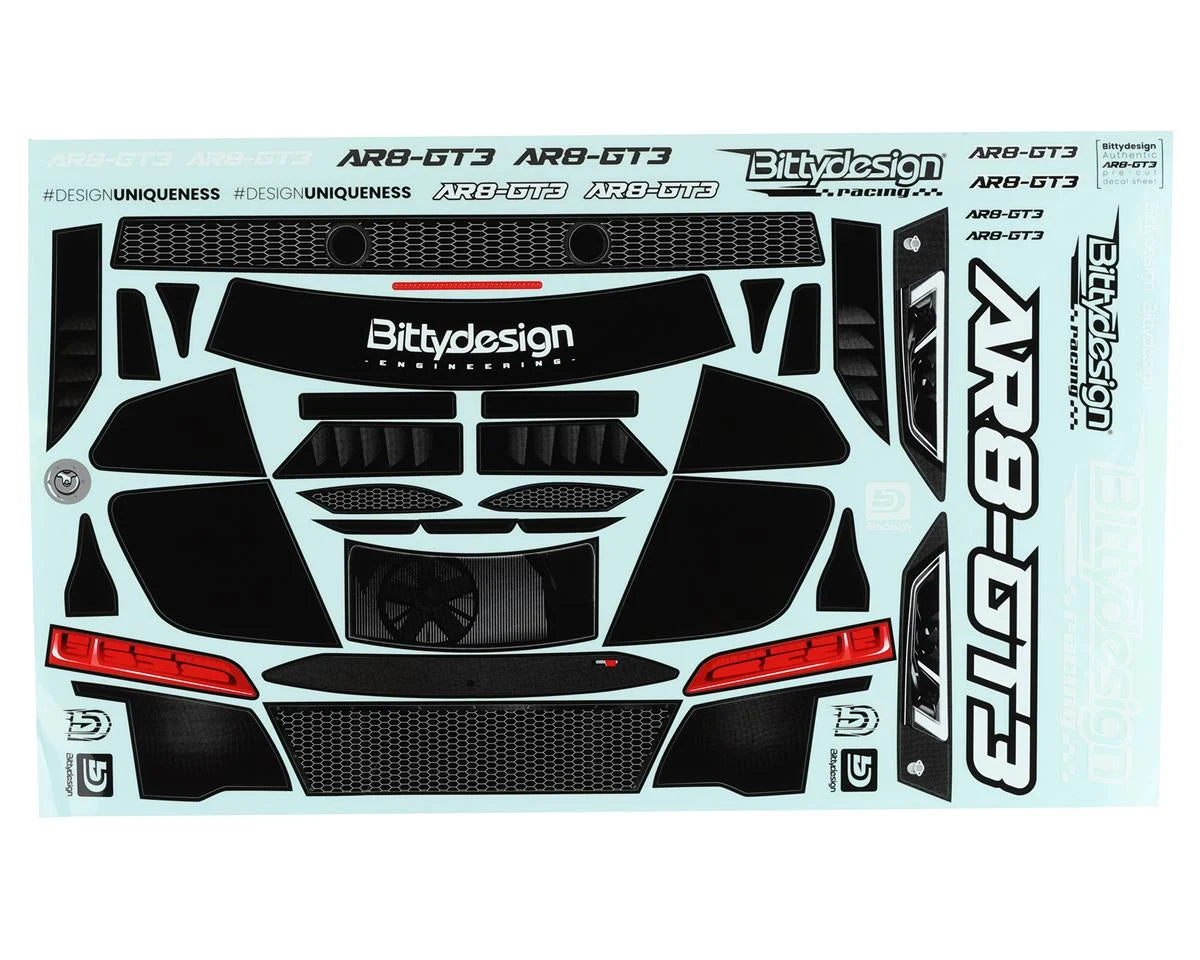Bittydesign AR8-GT3 HD 1/8 On-Road GT Body (Clear) (360mm Wheelbase) (1.5mm)