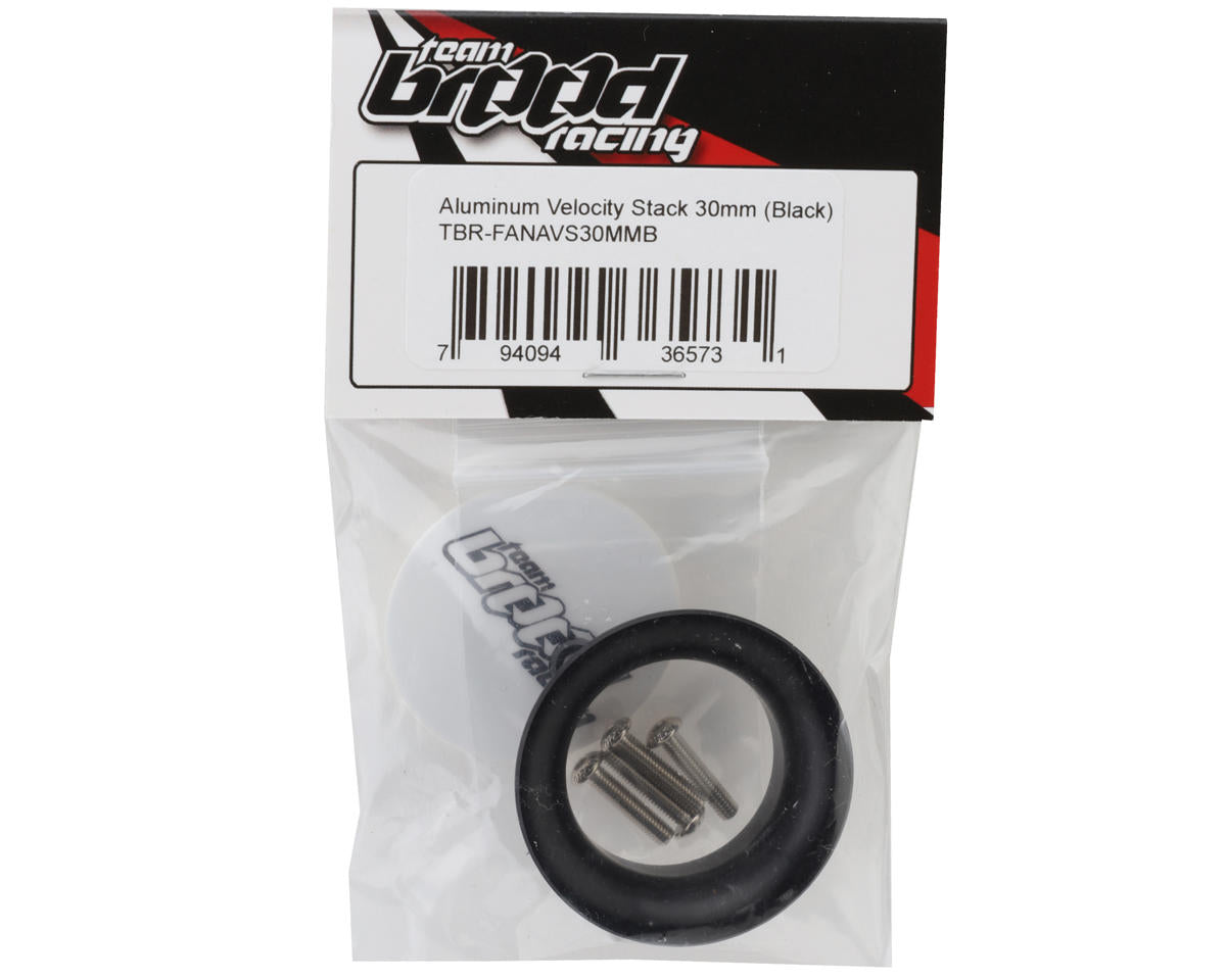 Team Brood BRO-TBR-FANAVS30MMB 30mm 6061 Aluminum Velocity Stack (Black)