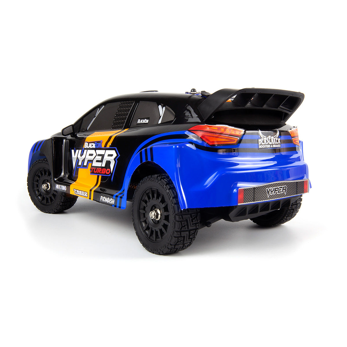 BlackZon BZN540284 Vyper RX Turbo 1/16 4WD 2S Brushless Rally Car - Blue/Orange