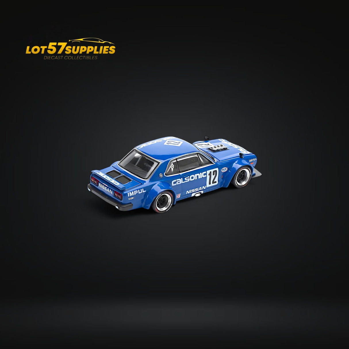 (Pre-Order) PopRace Skyline GT-R V8 Drift (Hakosuka) Calsonic Blue 1:64