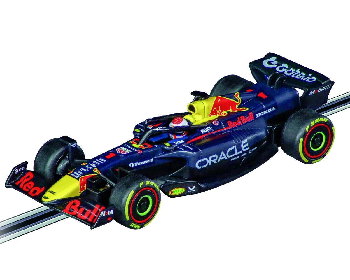 Carrera GO!!! Speed Zone 1/43 Slot Car Racing Track Set w/Oracle Red Bull Racing RB21 & Ferrari SF-25 Formula 1 Cars