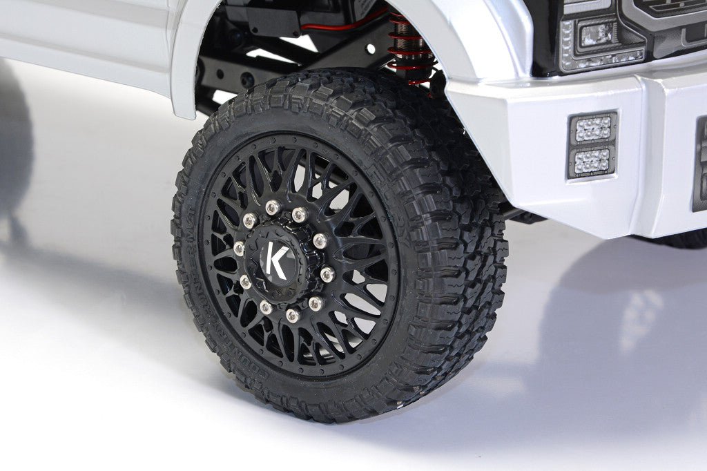 CEN RACING CEG8983 Ford F450 1/10 4WD Solid Axle RTR Truck - Silver Mercury