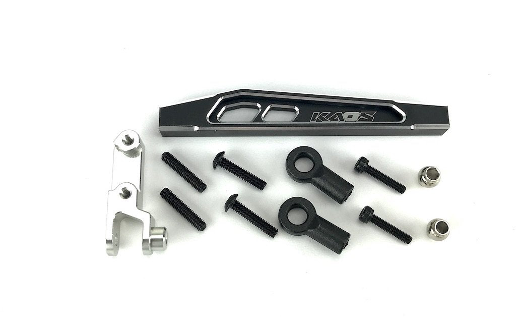 CEN Racing CEGCKD0376 KAOS CNC Aluminum Front 4th Suspension Link Set (Upper Left, 69mm, Black/Silver) F450