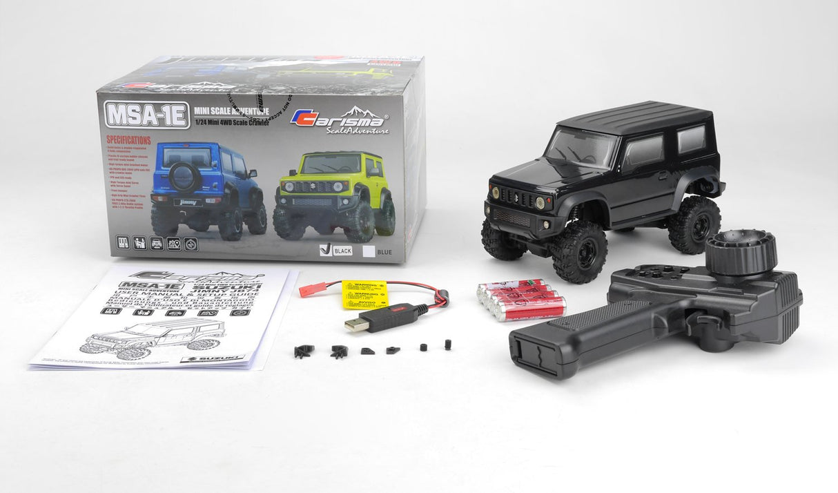 Carisma CIS83068 MSA-1E 1/24 Suzuki Jimny JB74 Scale Crawler, RTR, Black