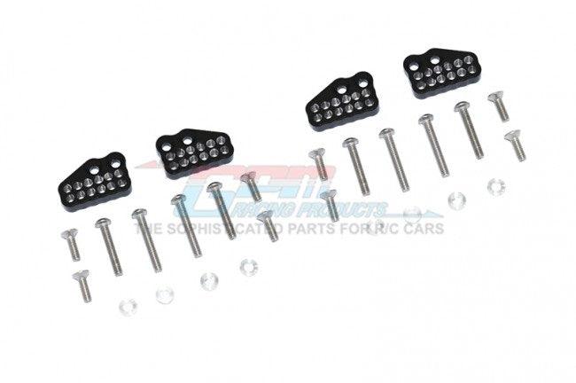 GPM Aluminum ALUMINUM FRONT & REAR SHOCK MOUNT Black Tamiya CC01