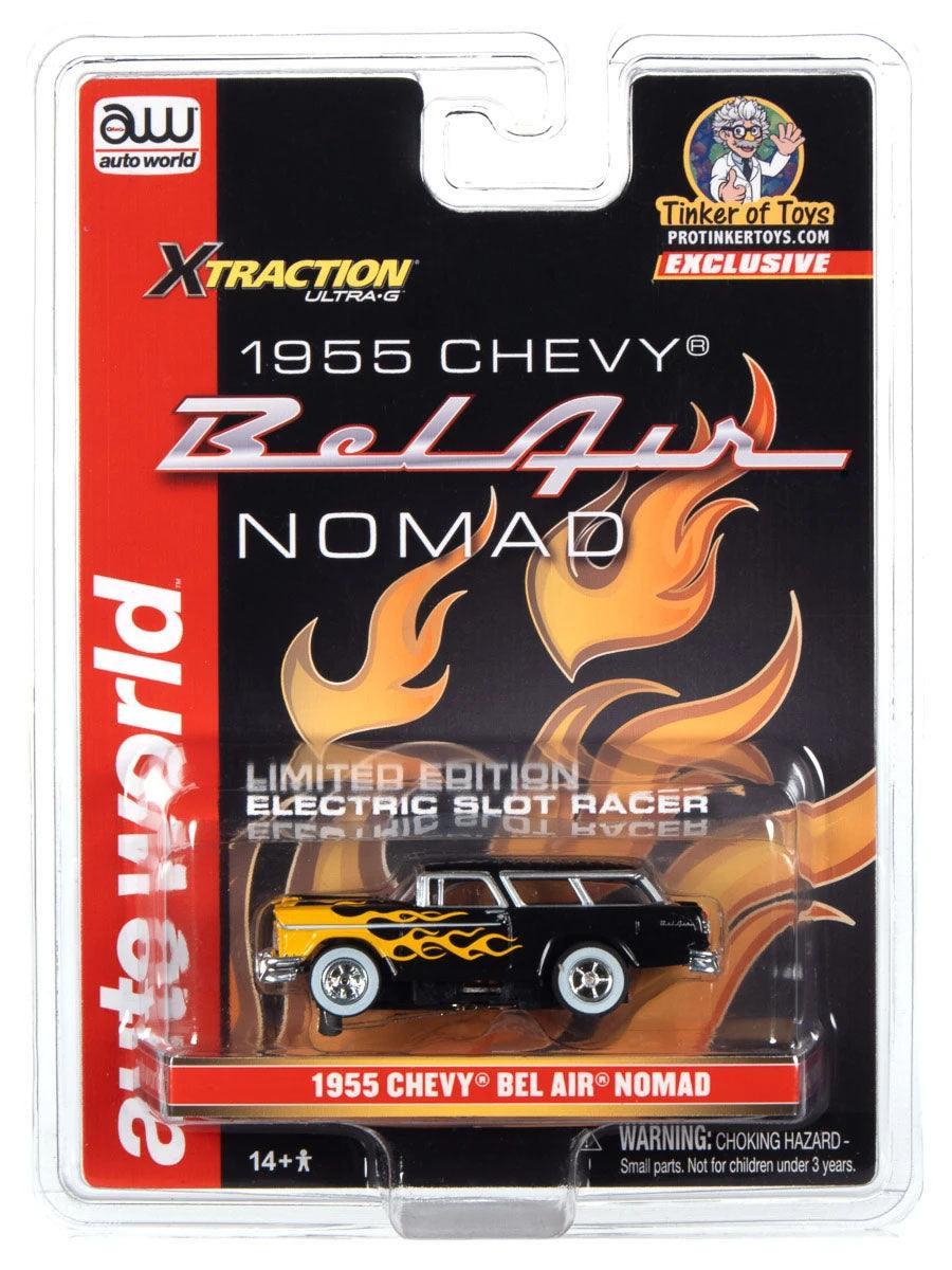 Auto World Black 1955 Chevy Bel Air Nomad AFX HO Slot Car Exclusive Limited Edition