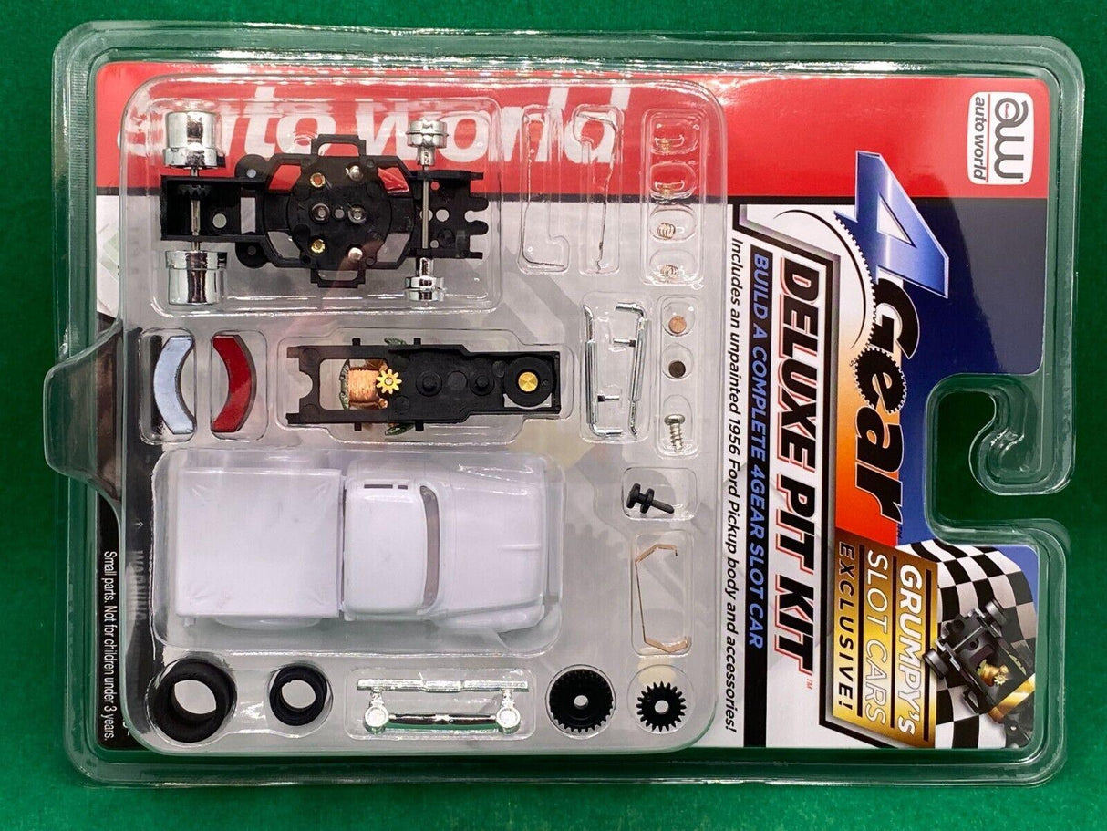 Auto World Exclusive '56 Ford Pickup White Deluxe Pit Kit for AFX 4Gear 1956 Truck
