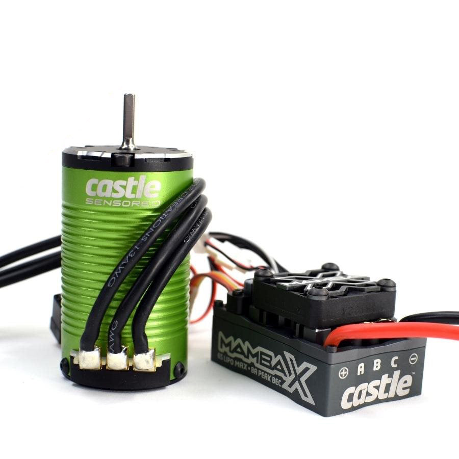 Castle Creations 010-0155-14 Mamba X SCT 25.2V Waterproof ESC, 1412-2100KV Sensored Motor Combo