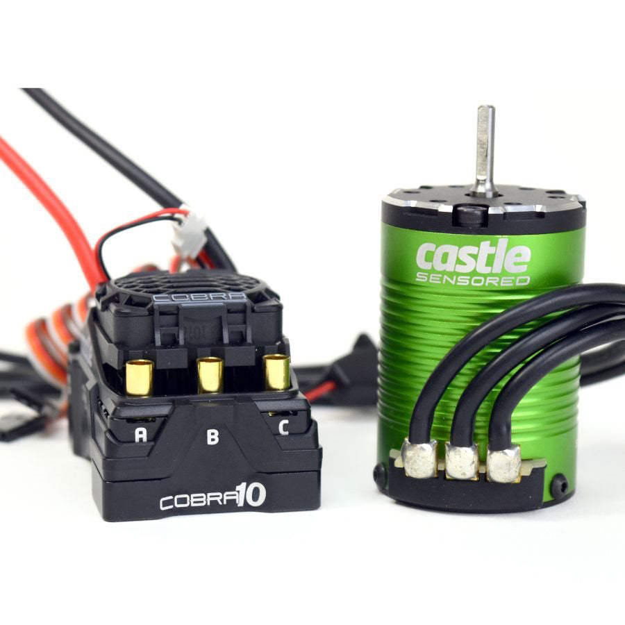 CASTLE CREATIONS 010-0174-04 Cobra 10 6S Max, 25.2V Max, 8A Peak BEC, w/1406-7700KV Sensored Motor
