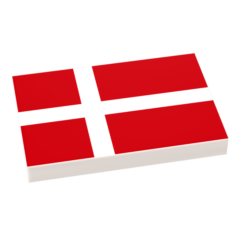 Denmark Flag (2x3 Tile)