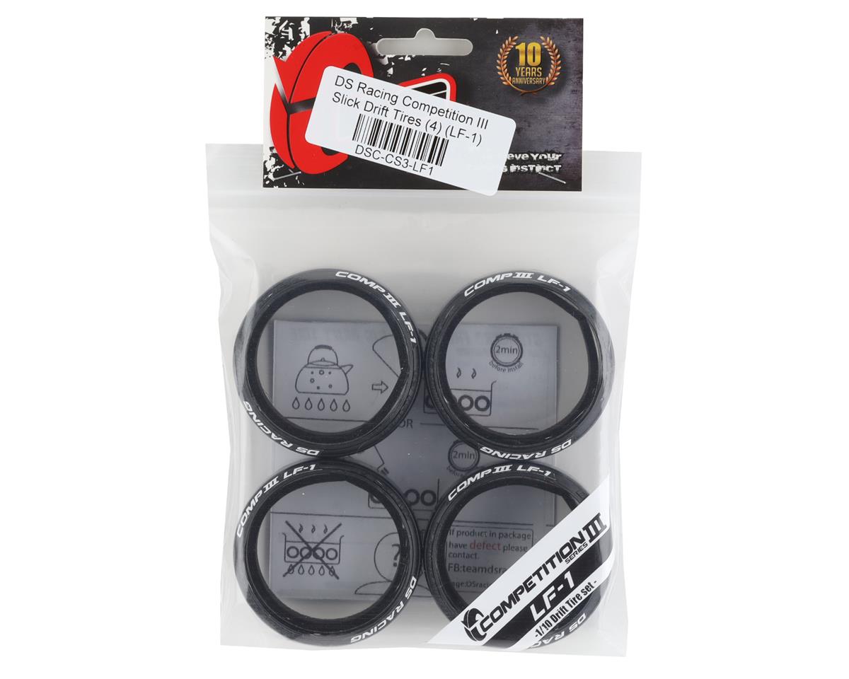 DS Racing DSC-CS3-LF1 Competition III Slick Drift Tires (4) (LF-1)