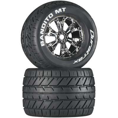 Duratrax DTXC3575 Mounted Bandito MT 3.8 Tire / Wheel (2) Traxxas E-Maxx Revo