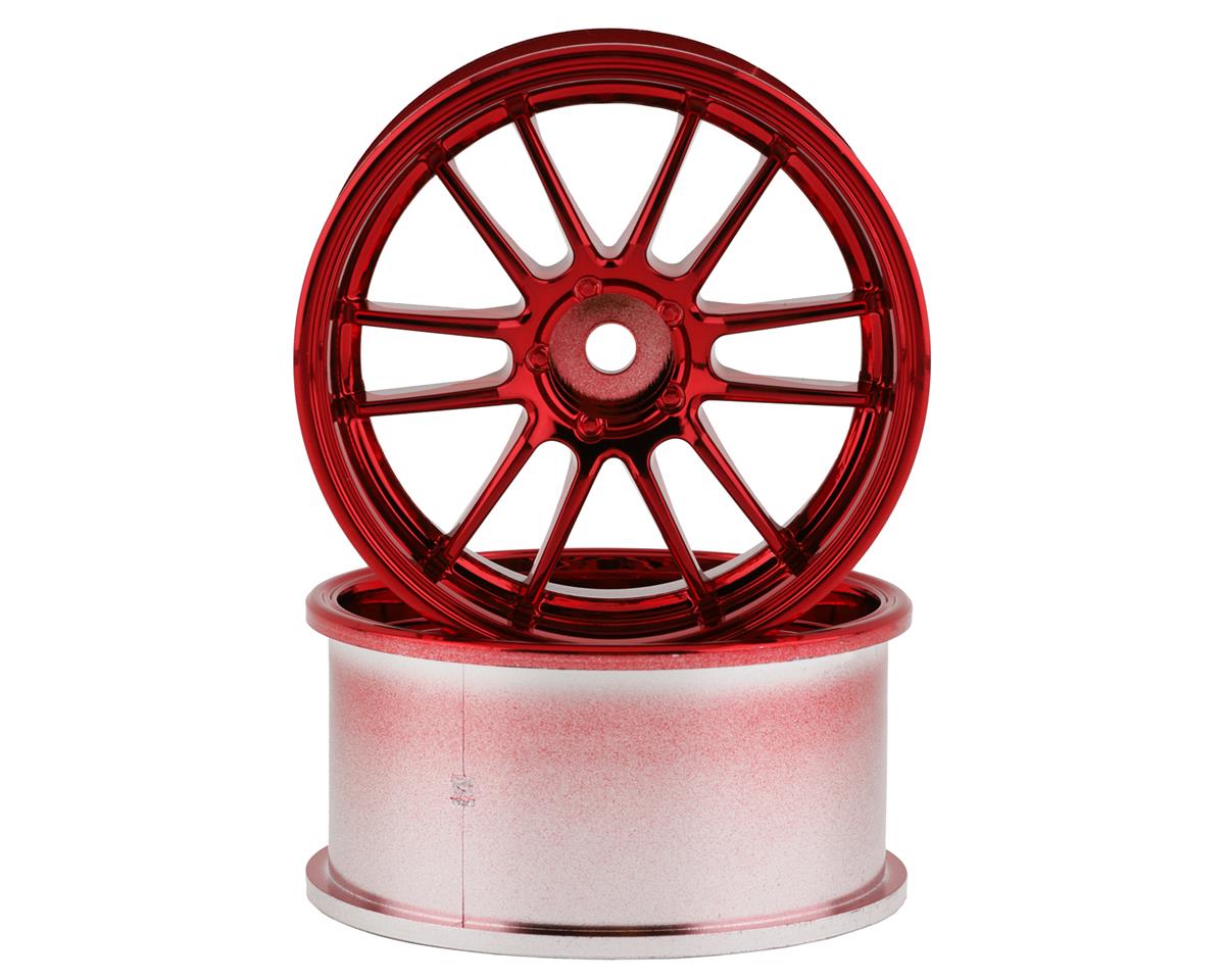 Mikuni Ultimate GL 6-Split Spoke Drift Wheels (Plated Red) (2) (5mm Offset) w/12mm Hex
