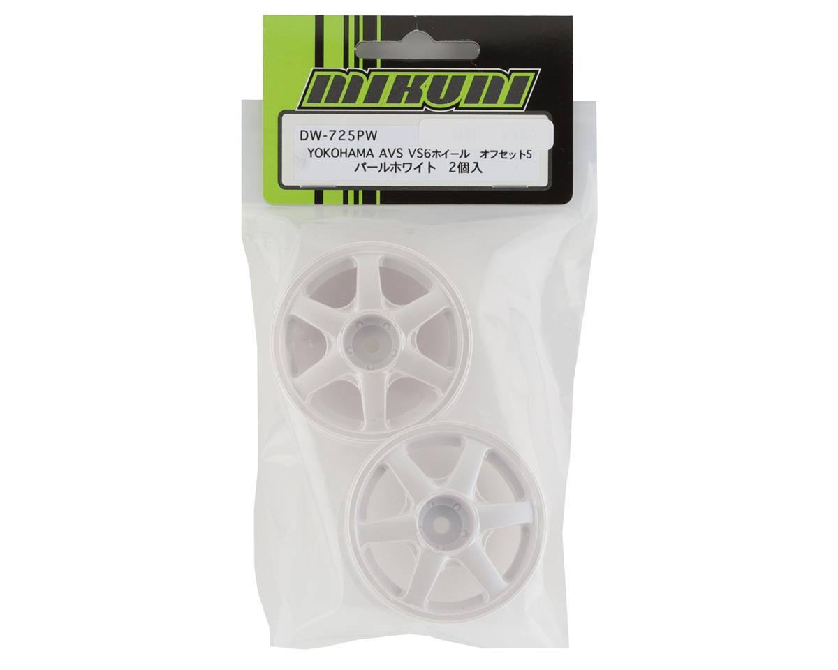 Mikuni Yokohama AVS VS6 6-Spoke Drift Wheels (Pearl White) (2) (5mm Offset)
