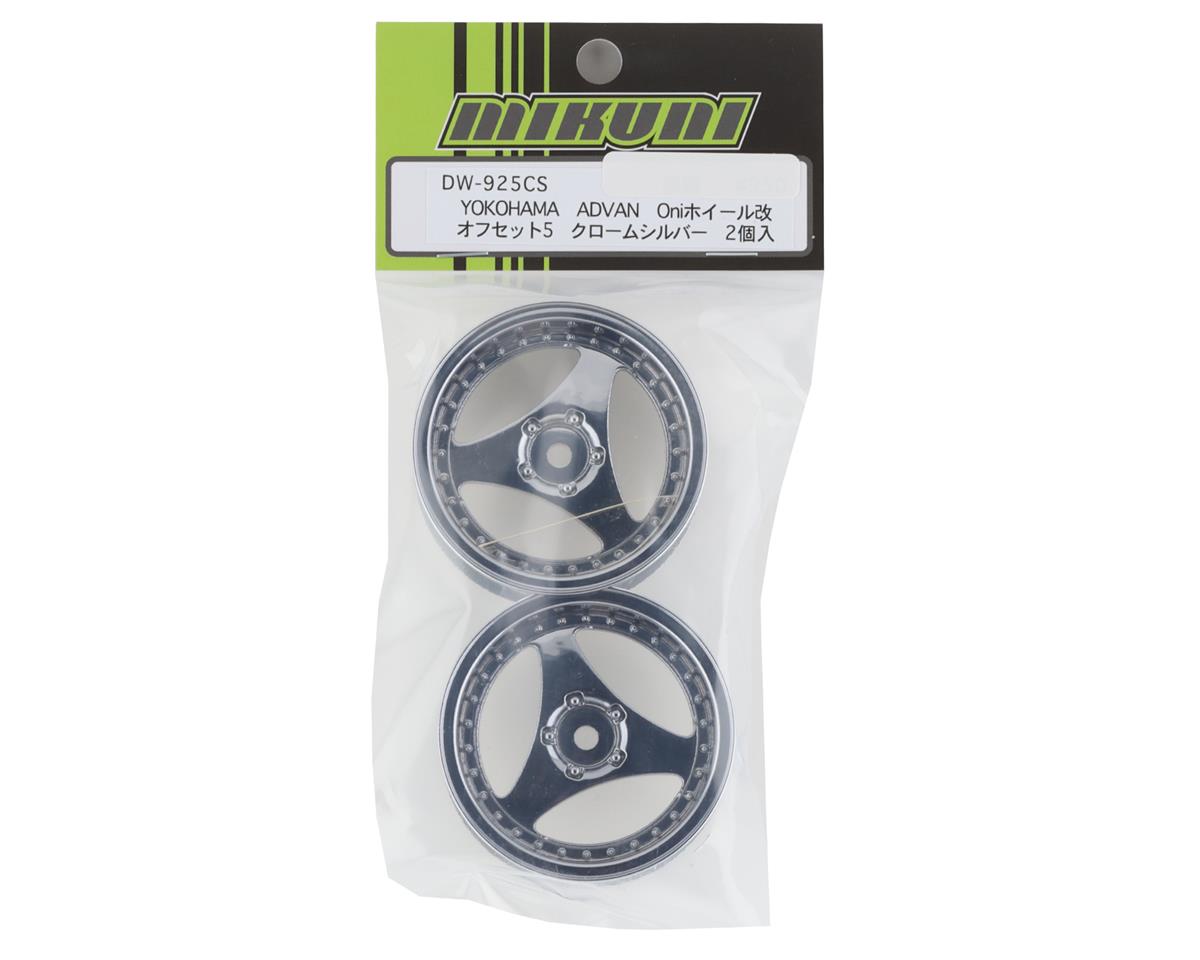 Mikuni Yokohama Advan Oni Kai Drift Wheels (Chrome Silver) (2) (5mm Offset)