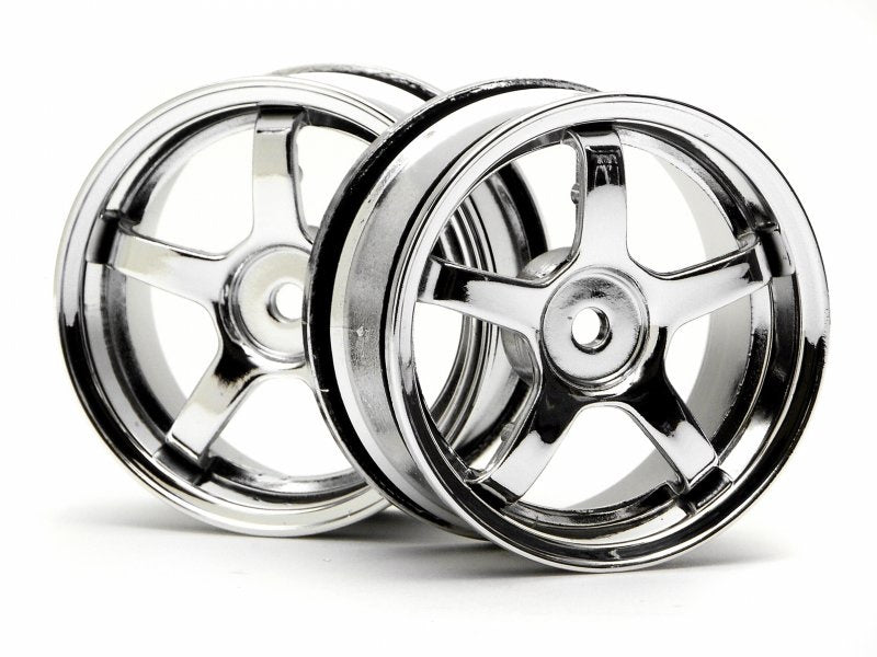 HPI HPI3827 DEEP RIM 5 SPOKE WHEEL 26mm CHROME #3827 (2)