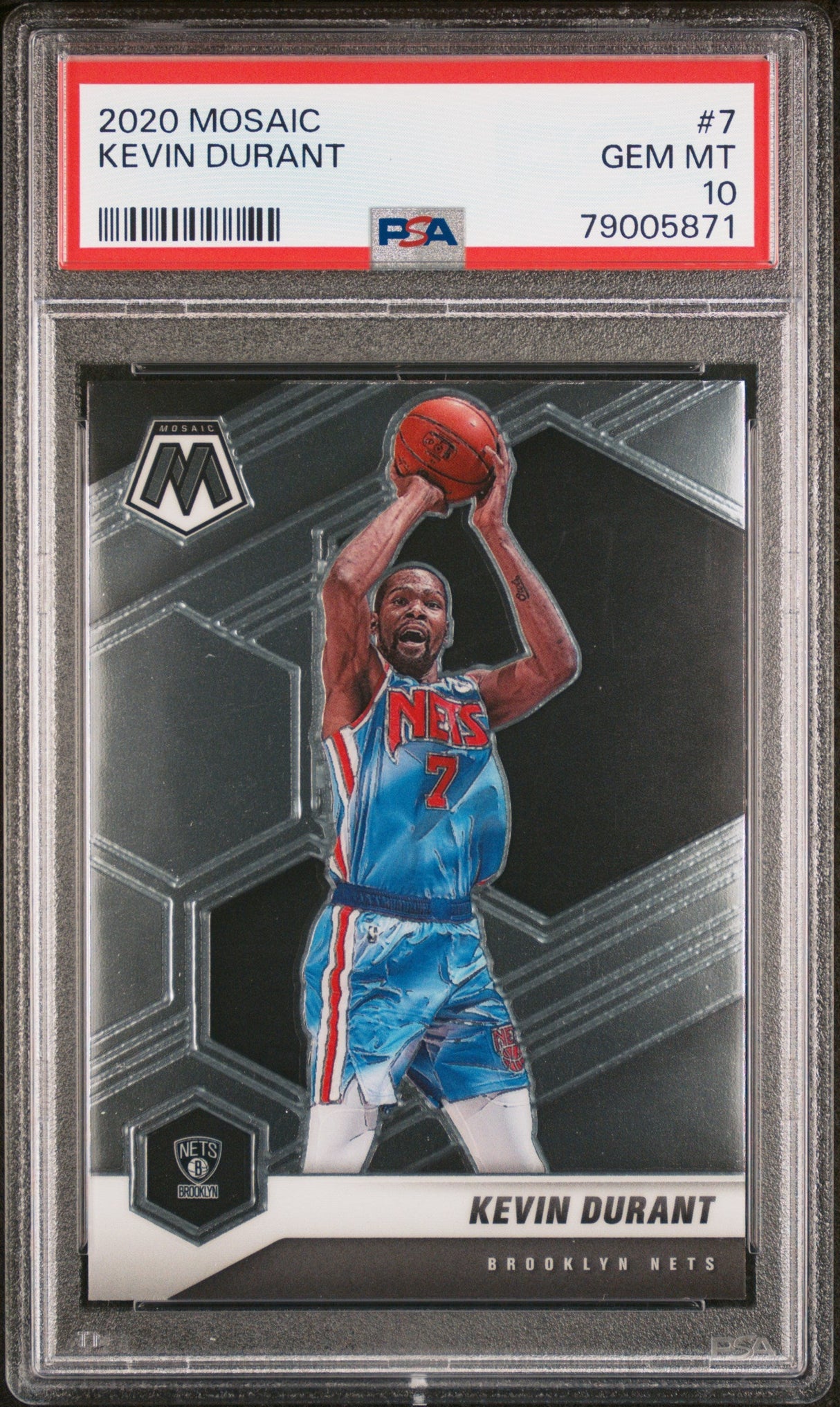 2020 PANINI MOSAIC KEVIN DURANT #7 - PSA 10