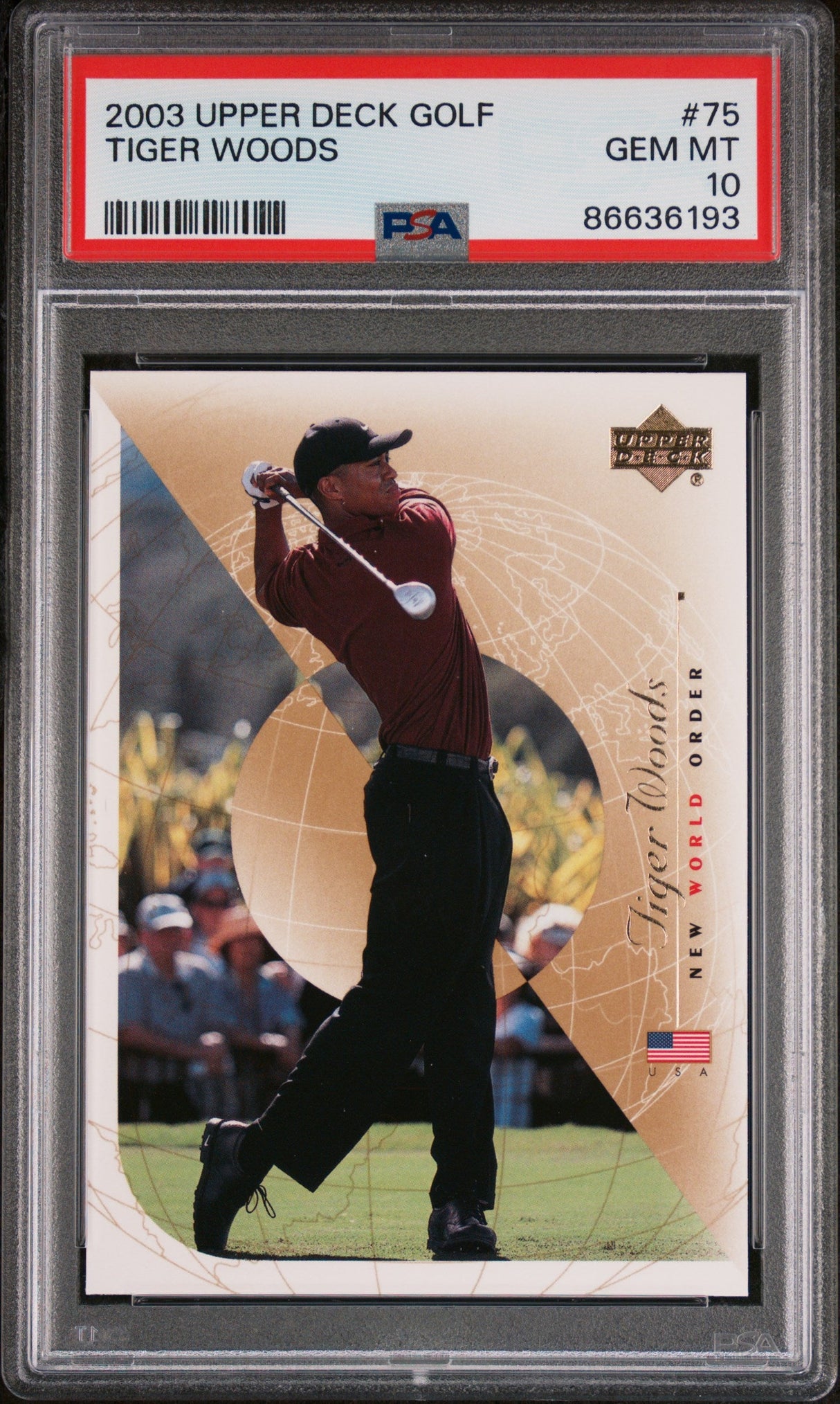 2003 UPPER DECK GOLF TIGER WOODS #75 - PSA 10