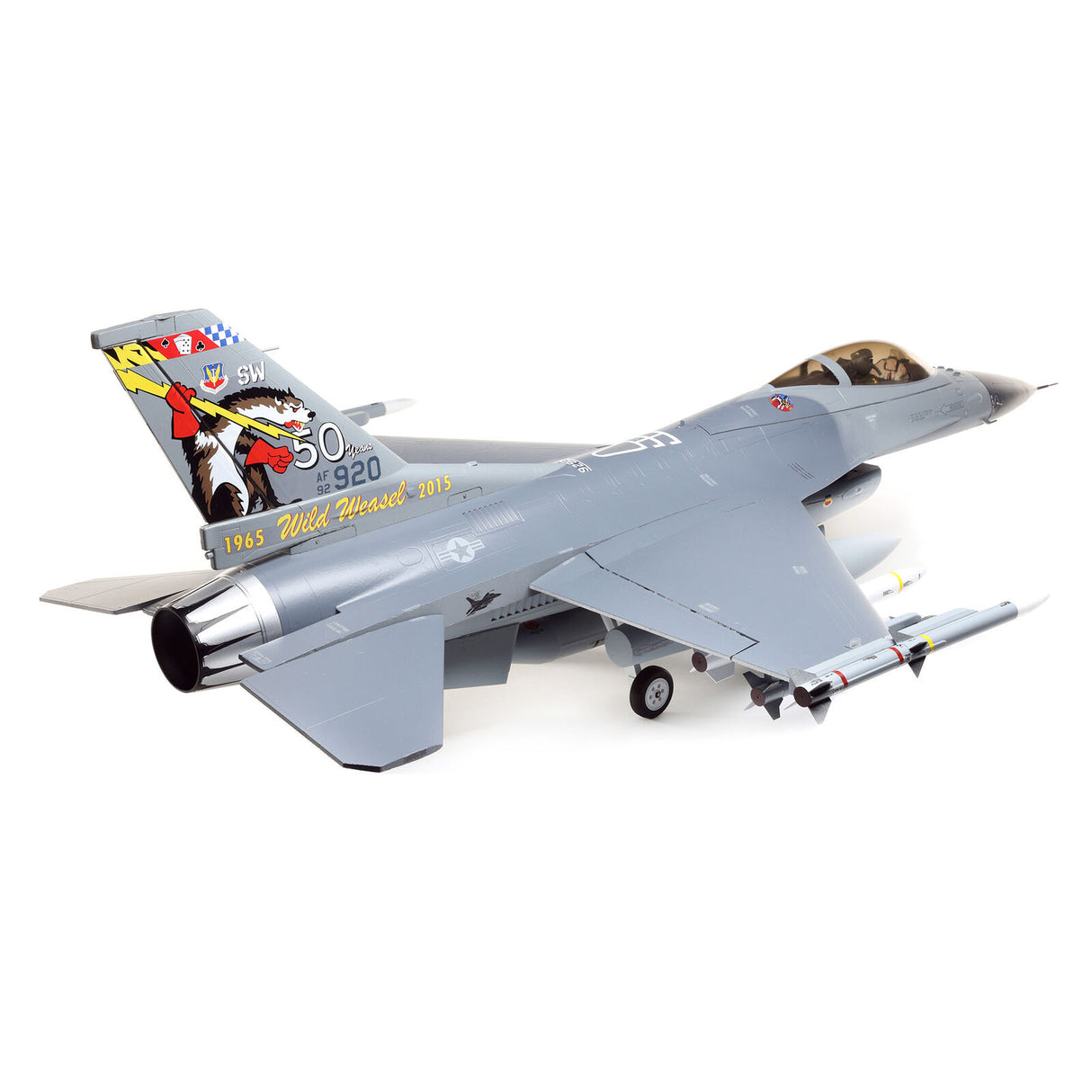 E-FLITE EFL87850 F-16 Falcon 80 mm EDF Jet Smart BNF Basic avec SAFE Select