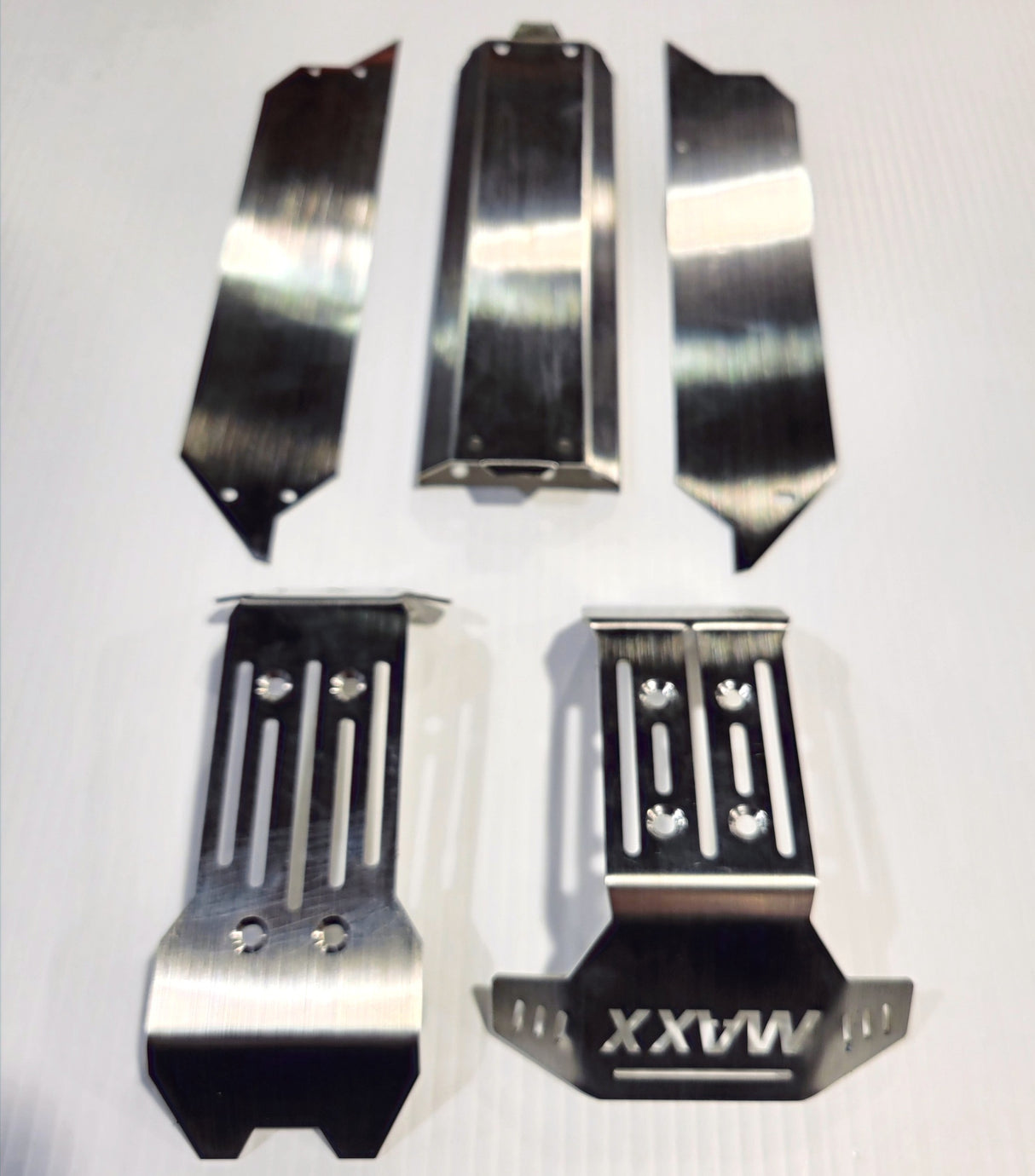 Traxxas MAXX V2 Stainless Steel Chassis Protector Guard Armor Front & Rear Skid