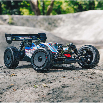ARRMA ARA8406 1/8  TLR Tuned TYPHON 6S 4WD BLX Buggy RTR Red Blue
