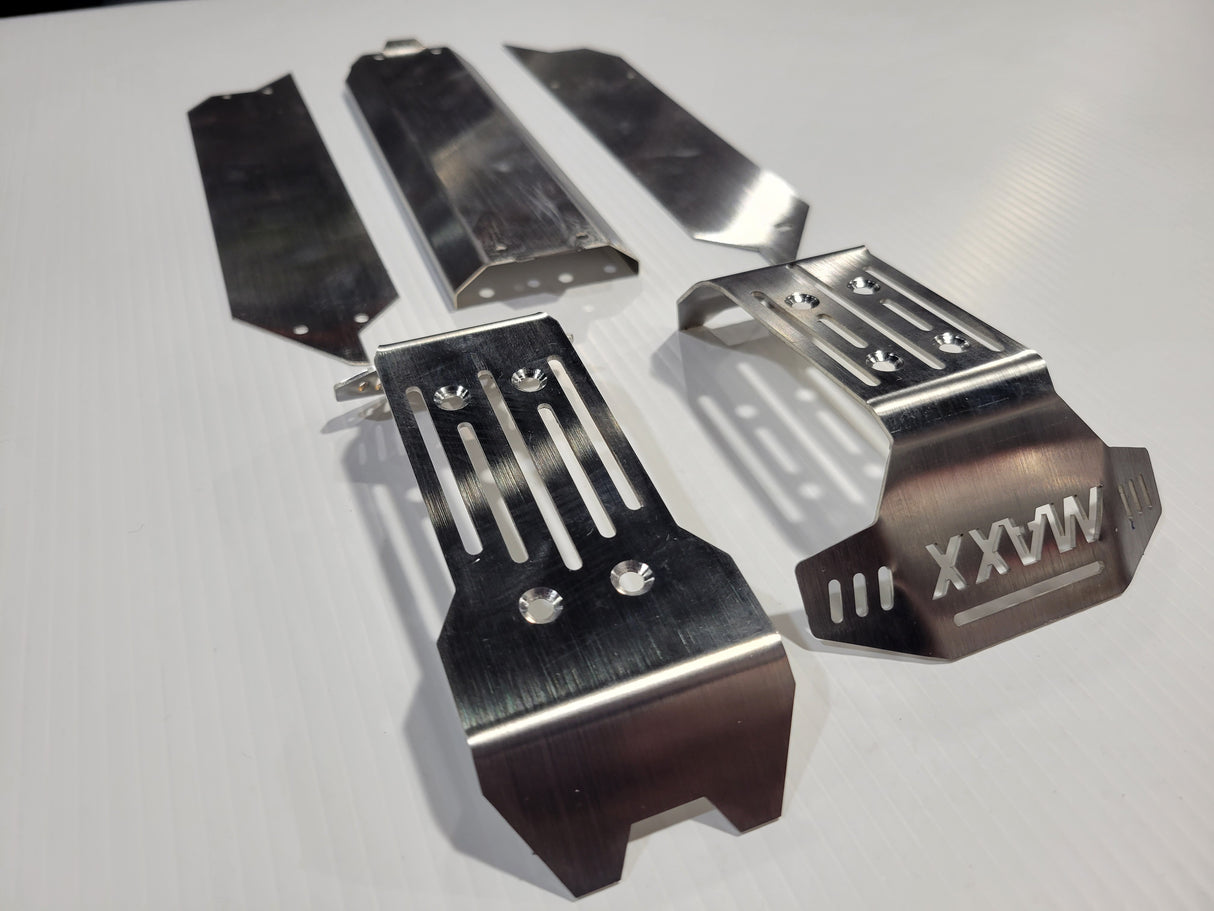 Traxxas MAXX V2 Stainless Steel Chassis Protector Guard Armor Front & Rear Skid
