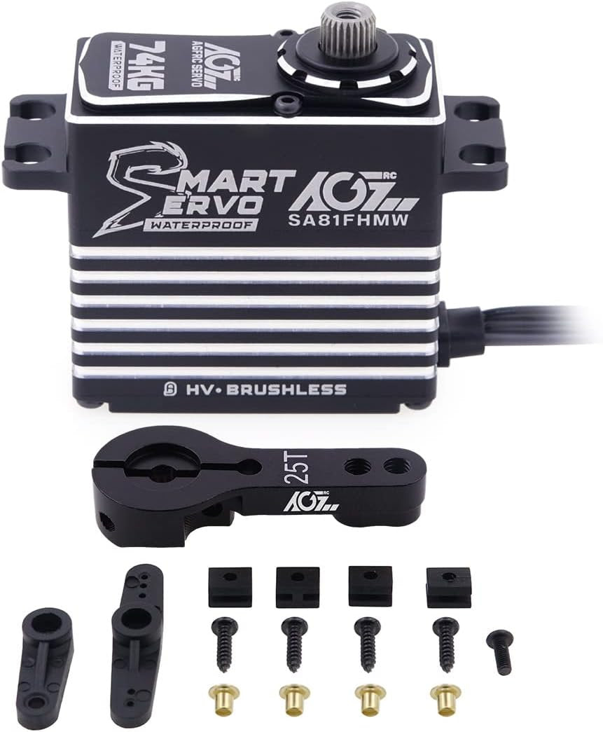 AGFRC Metal-Gear Servomotor resistente al agua de alto par - 74 KG