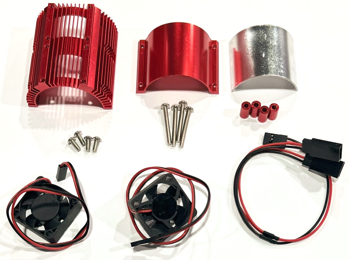 Ventilateurs haute vitesse IRonManRc TWIN avec dissipateur thermique pour moteurs 1/8