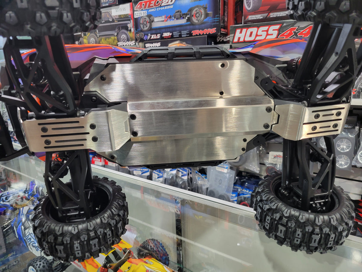 Traxxas MAXX V2 Stainless Steel Chassis Protector Guard Armor Front & Rear Skid
