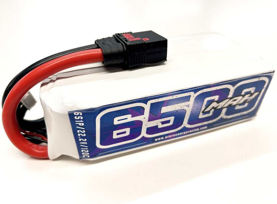 AZURE RACING SERIES 6s 1p 6500 Mah Lipo Batterys *COMPETITION*