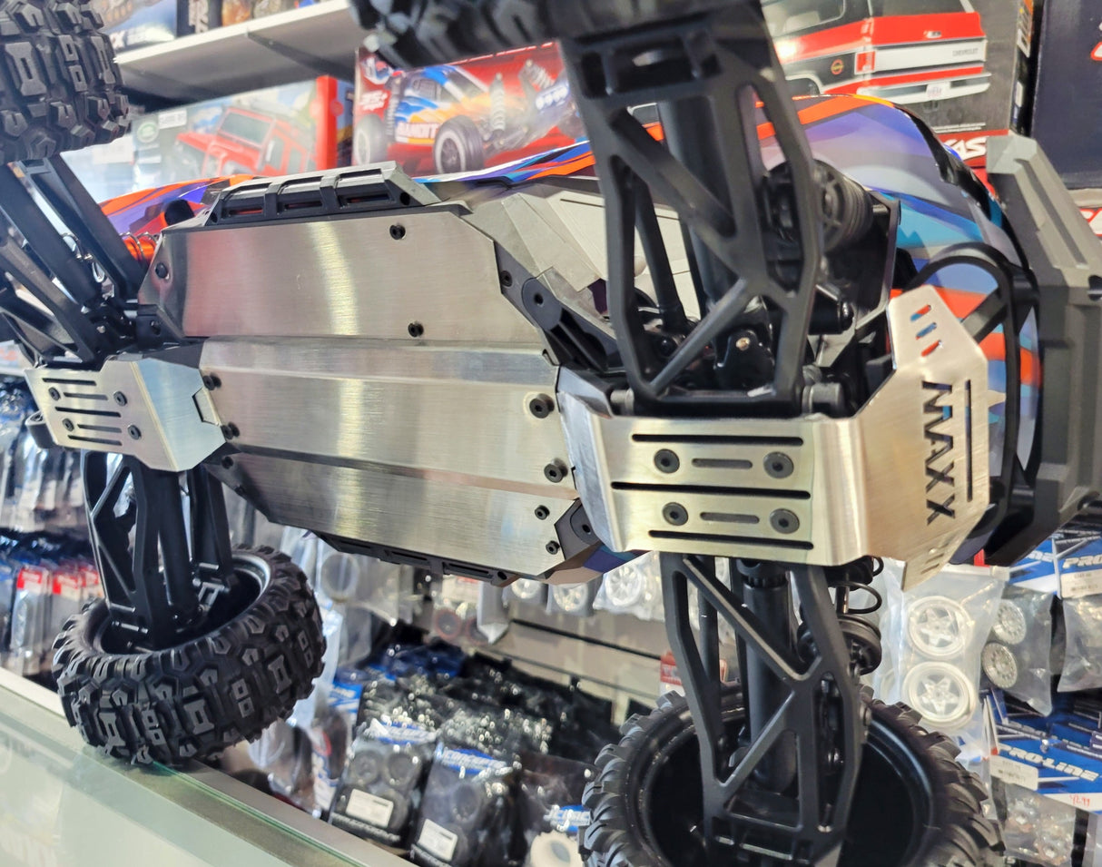 Traxxas MAXX V2 Stainless Steel Chassis Protector Guard Armor Front & Rear Skid