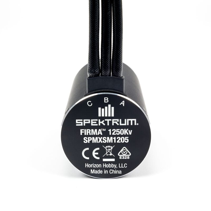 SPEKTRUM SPMXSM1205 Firma Brushless Motor, 1250Kv, 6.5mm Bullet, 8mm Shaft