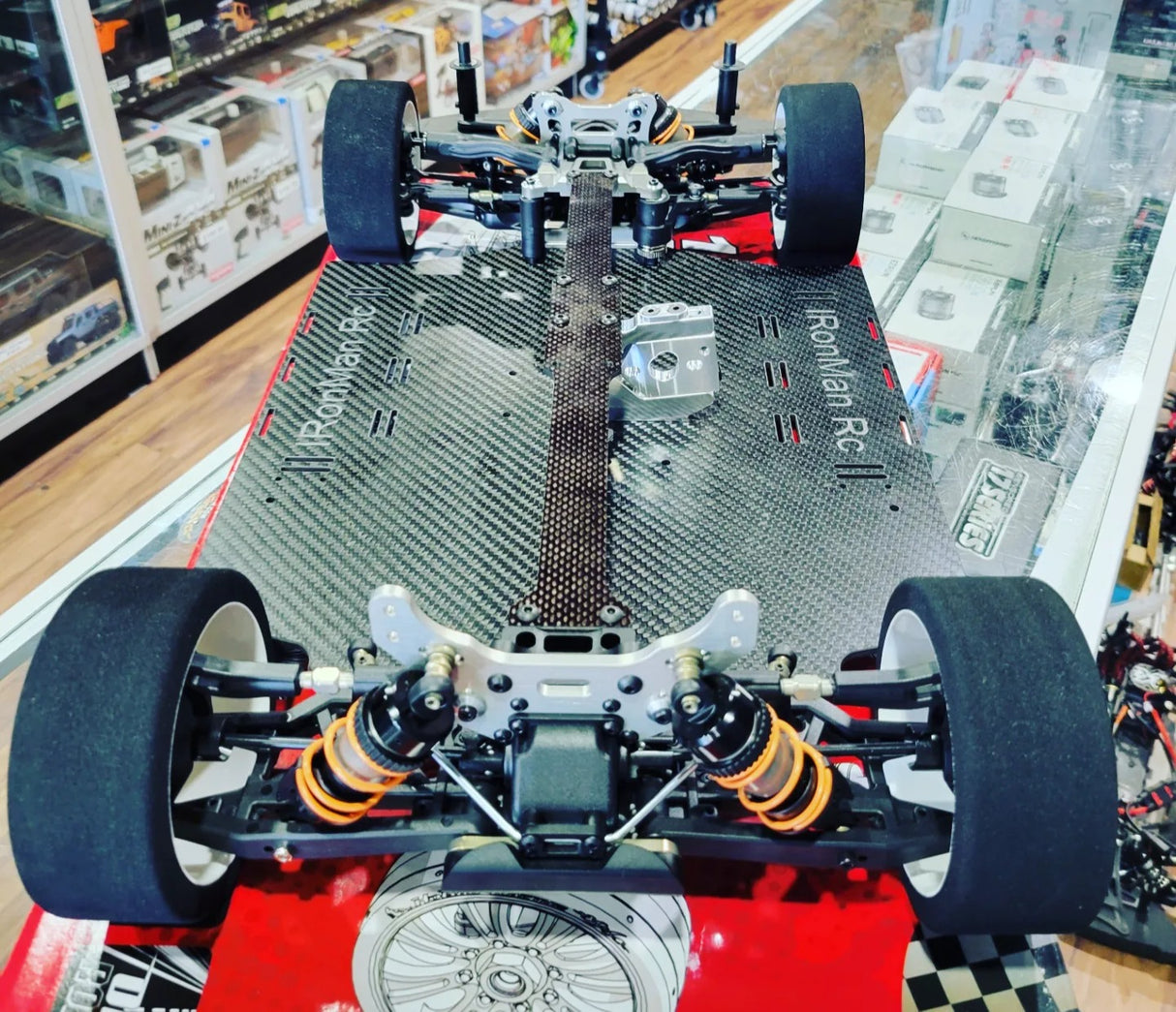 IRonManRc Hobao VTE2 1/7 châssis en fibre de carbone 4mm * BEAST *