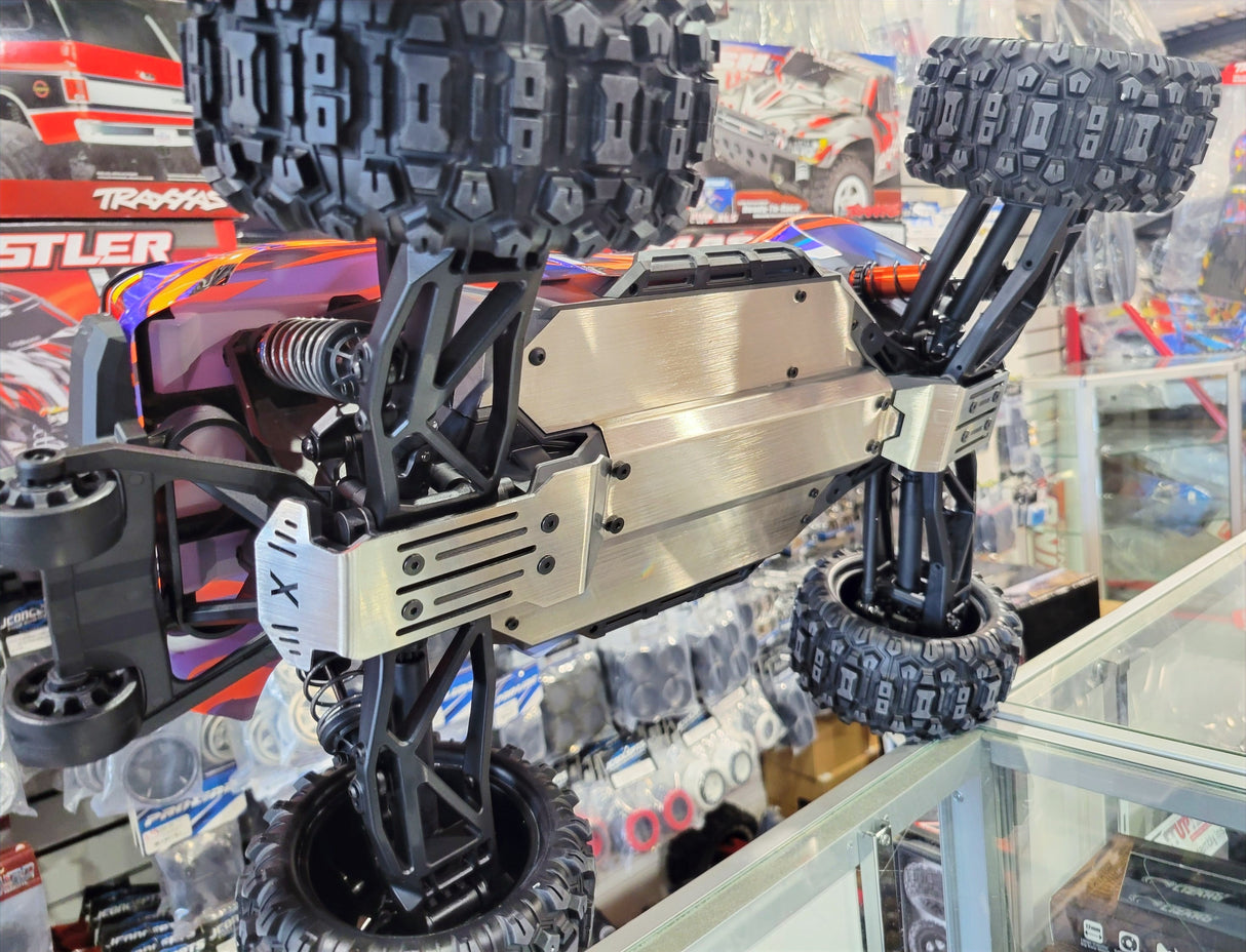 Traxxas MAXX V2 Stainless Steel Chassis Protector Guard Armor Front & Rear Skid