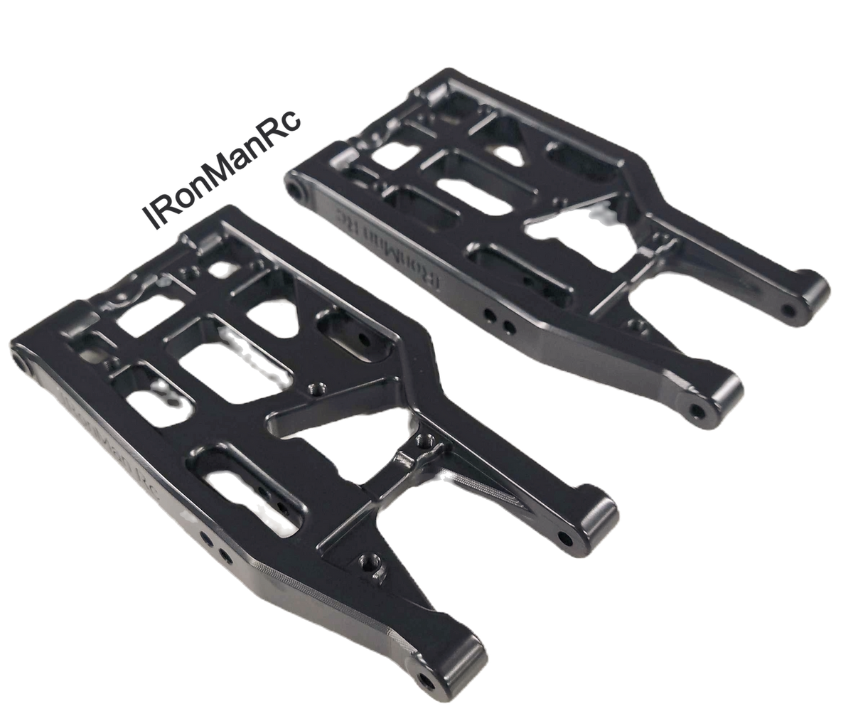 RonManRc Hobao Vte2 Bras triangulaires inférieurs ARRIÈRE en aluminium * CANDY BLACK *