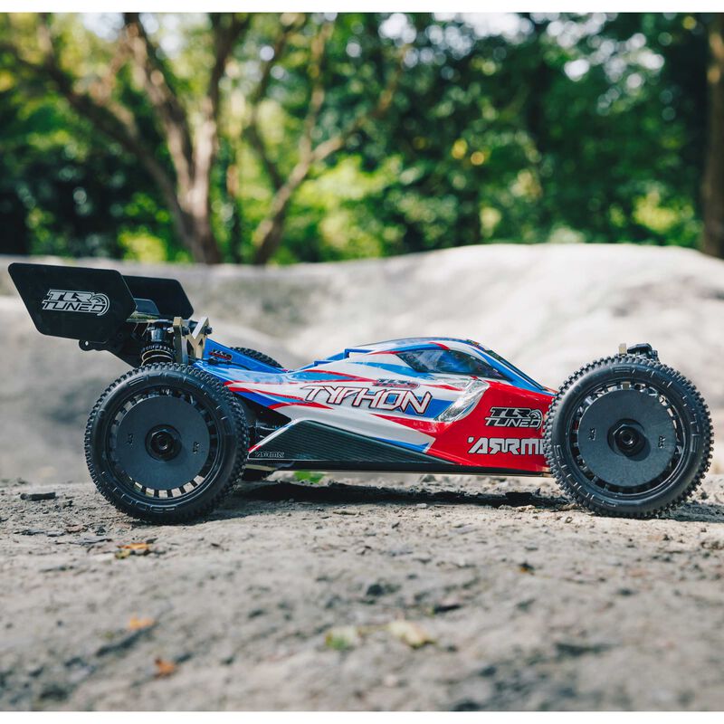 ARRMA ARA8406 1/8 TLR Tuned TYPHON 6S 4WD BLX Buggy RTR Rojo Azul