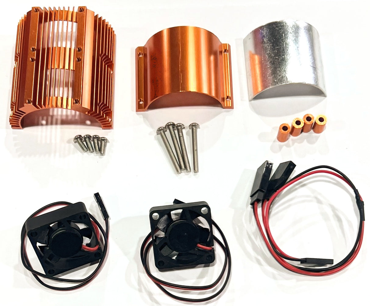 Ventilateurs haute vitesse IRonManRc TWIN avec dissipateur thermique pour moteurs 1/8