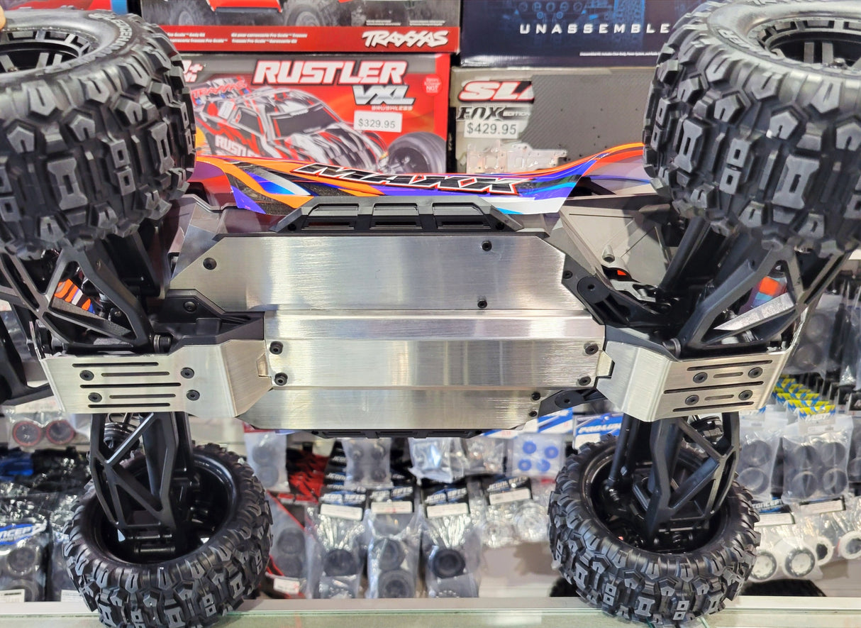 Traxxas MAXX V2 Stainless Steel Chassis Protector Guard Armor Front & Rear Skid