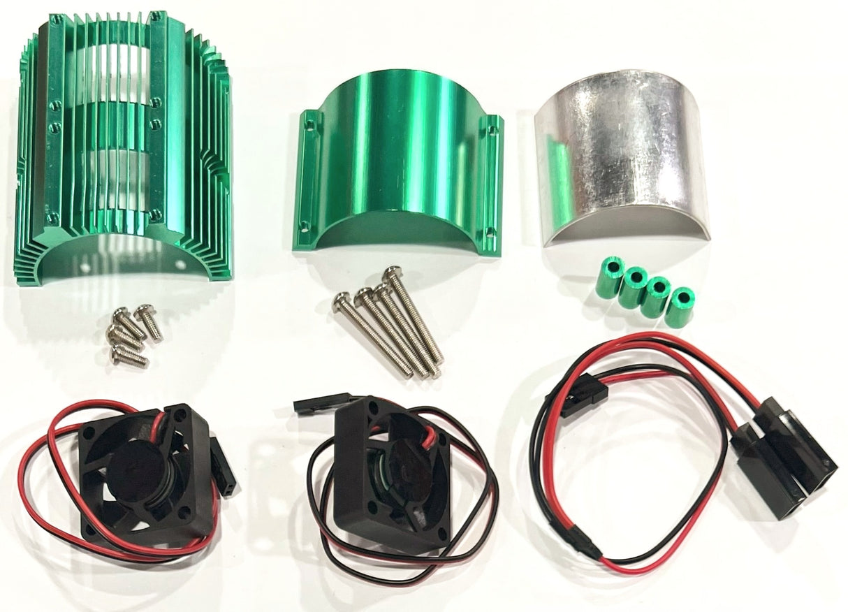 Ventilateurs haute vitesse IRonManRc TWIN avec dissipateur thermique pour moteurs 1/8