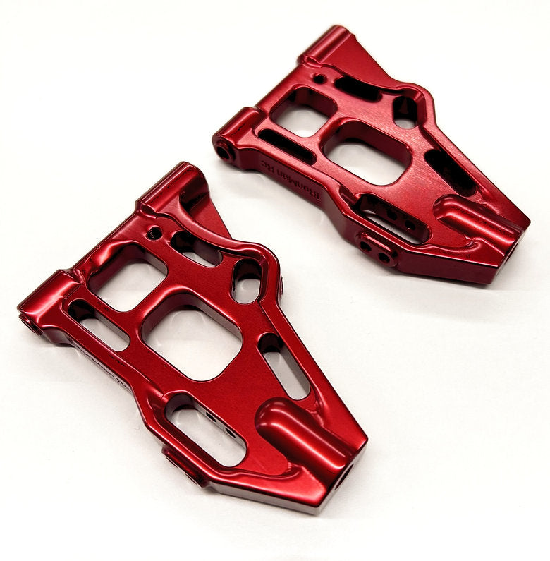 IronManRc Hobao Vte2 Brazos en A inferiores delanteros de aluminio * ROJO CANDY *